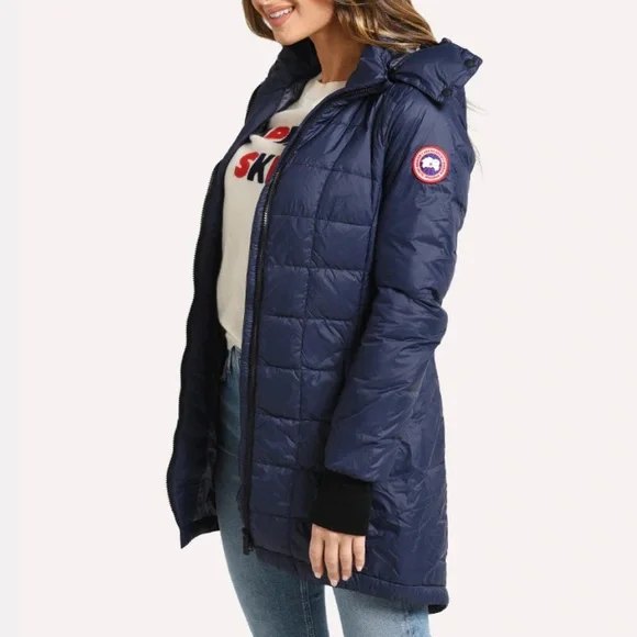 Canada Goose Ellison Packable Down Coat Navy Blue Hooded Jacket Sz S Womenโs - Picture 4 of 16